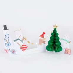 Snowman Family Concertina Christmas Card>Meri Meri Best