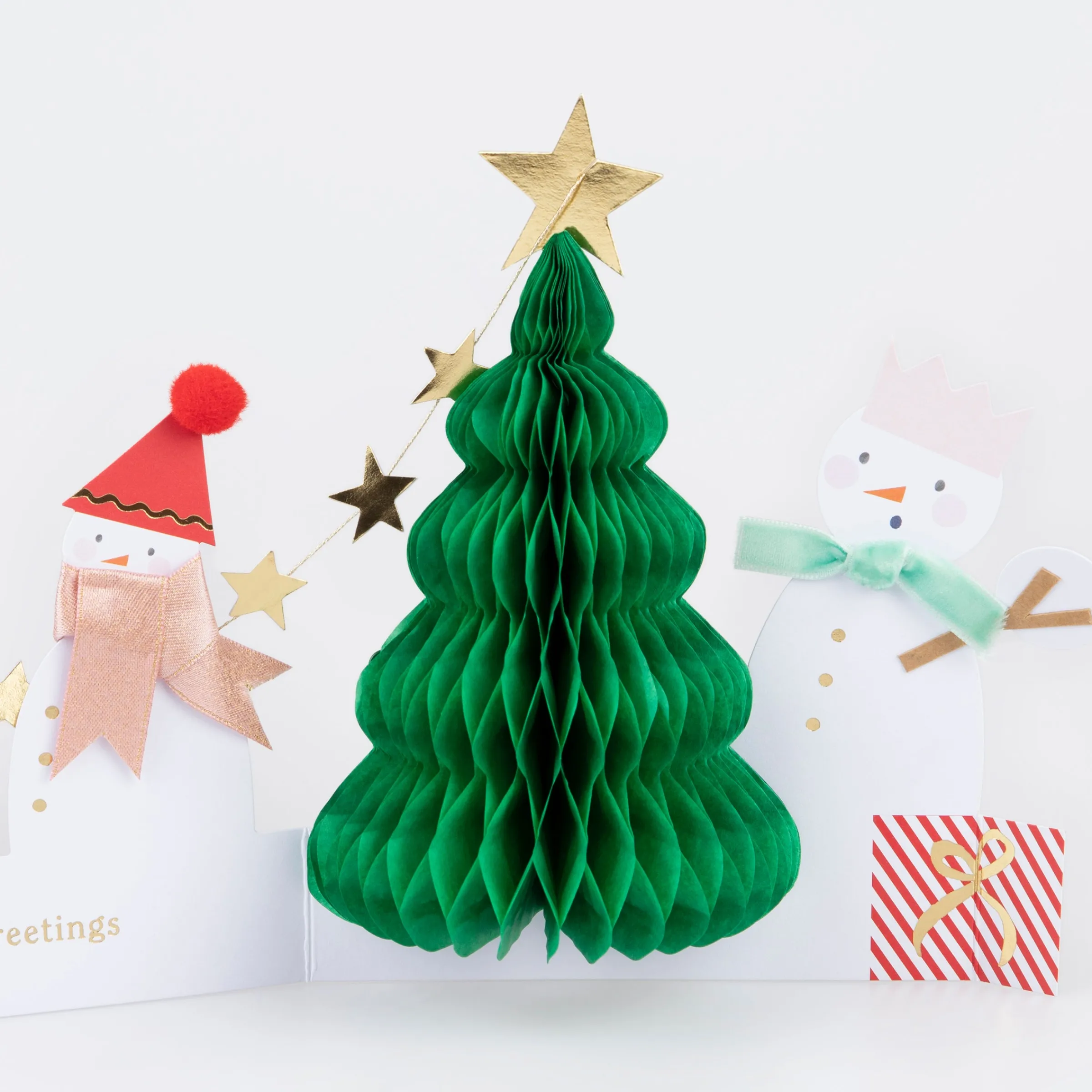 Snowman Family Concertina Christmas Card>Meri Meri Best
