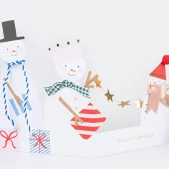 Snowman Family Concertina Christmas Card><noscript><img width=
