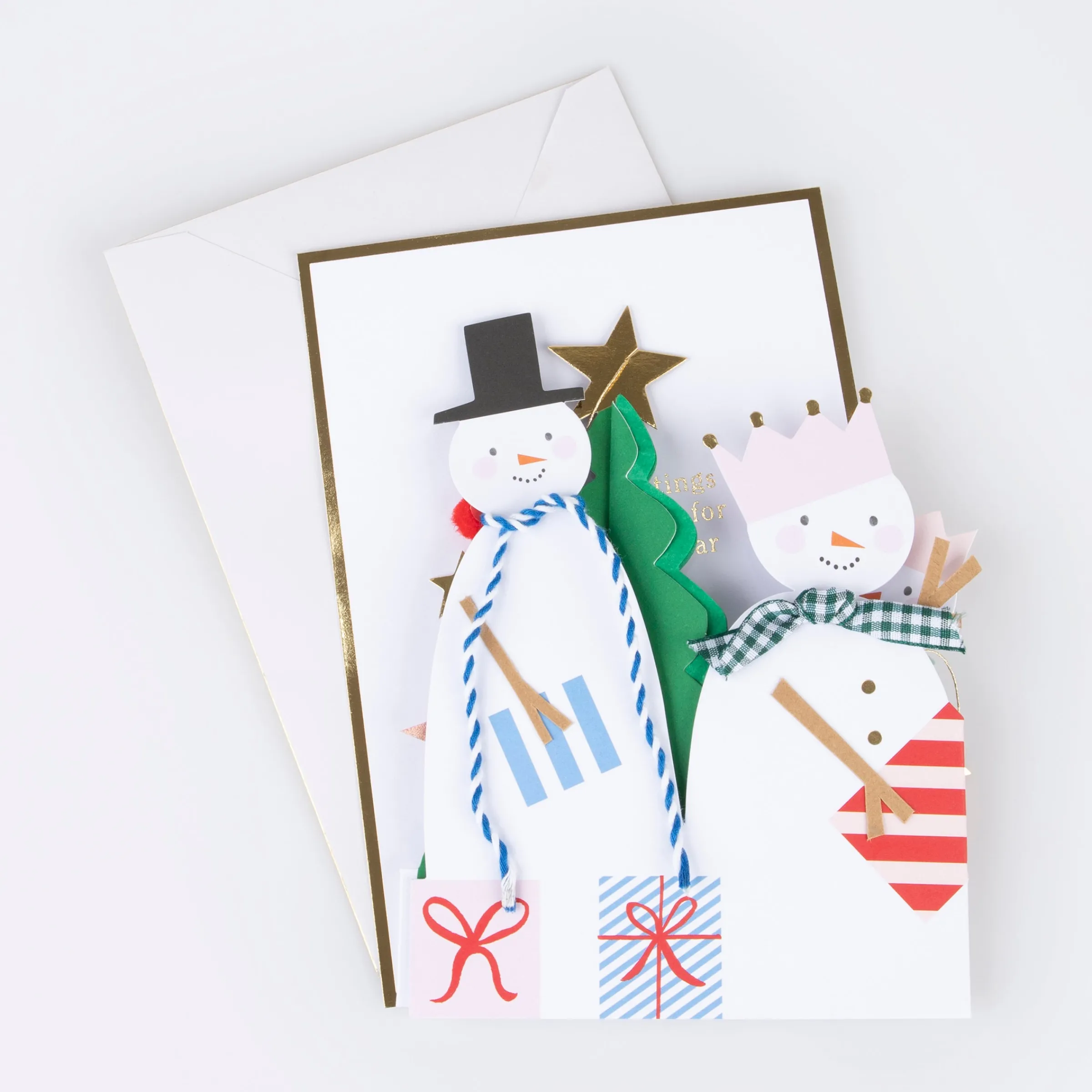 Snowman Family Concertina Christmas Card>Meri Meri Best