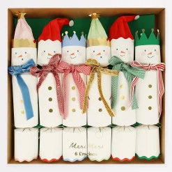 Snowmen Crackers (x 6)>Meri Meri Discount