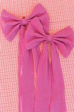 Solid Violet Fabric Bow><noscript><img width=