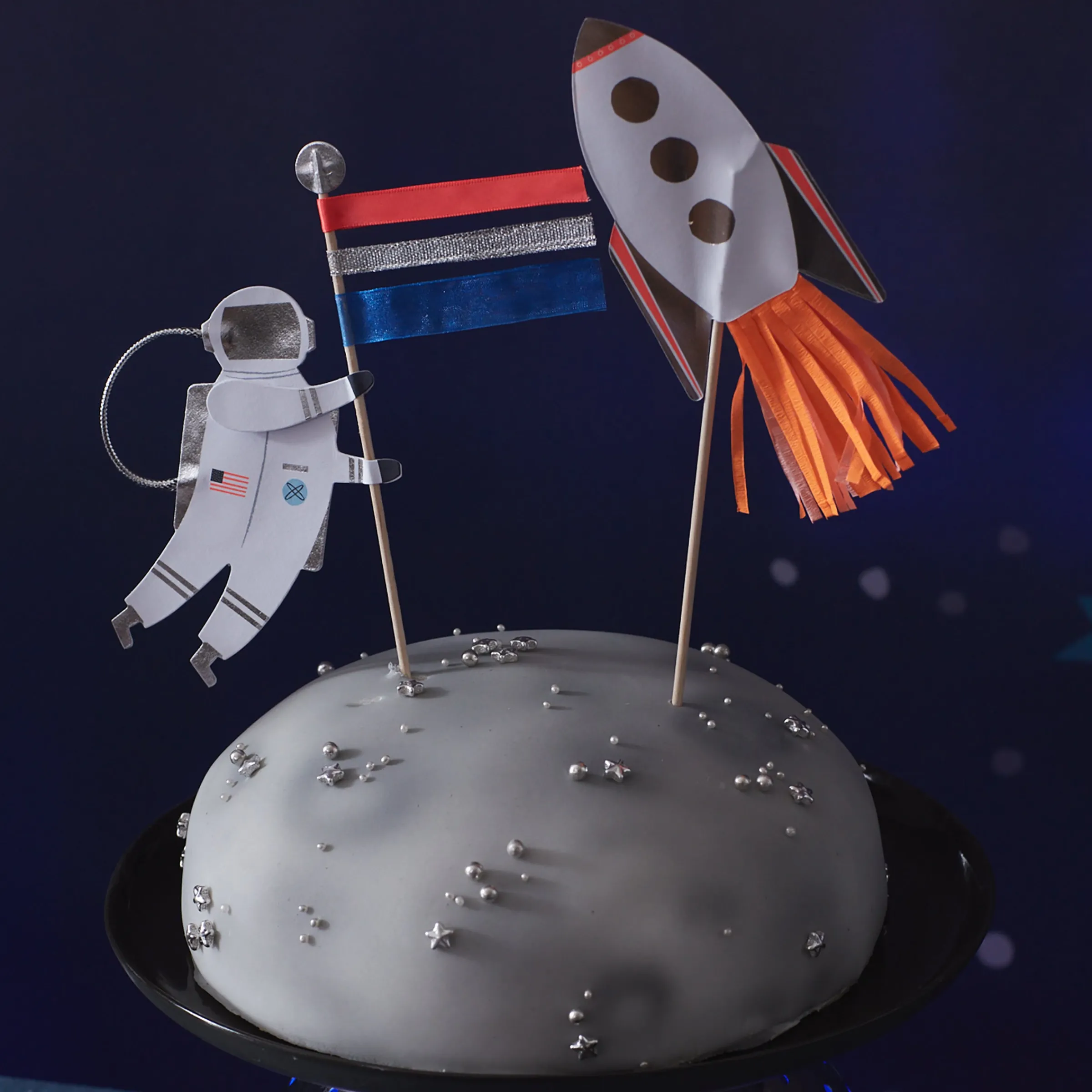 Space Cake Toppers (x 2)>Meri Meri New