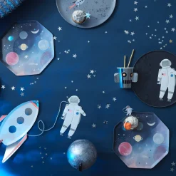 Space Dinner Plates (x 8)>Meri Meri Fashion