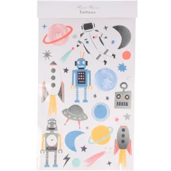 Space Tattoo Sheets (x 2 sheets)>Meri Meri Hot