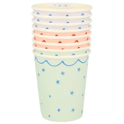 Star Pattern Cups (x 8)><noscript><img width=