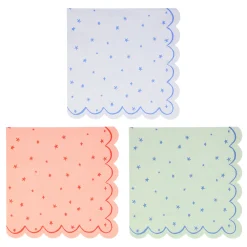Star Pattern Large Napkins (x 16)>Meri Meri Fashion