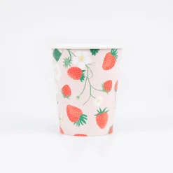 Strawberry Pattern Cups (x 8)>Meri Meri Sale