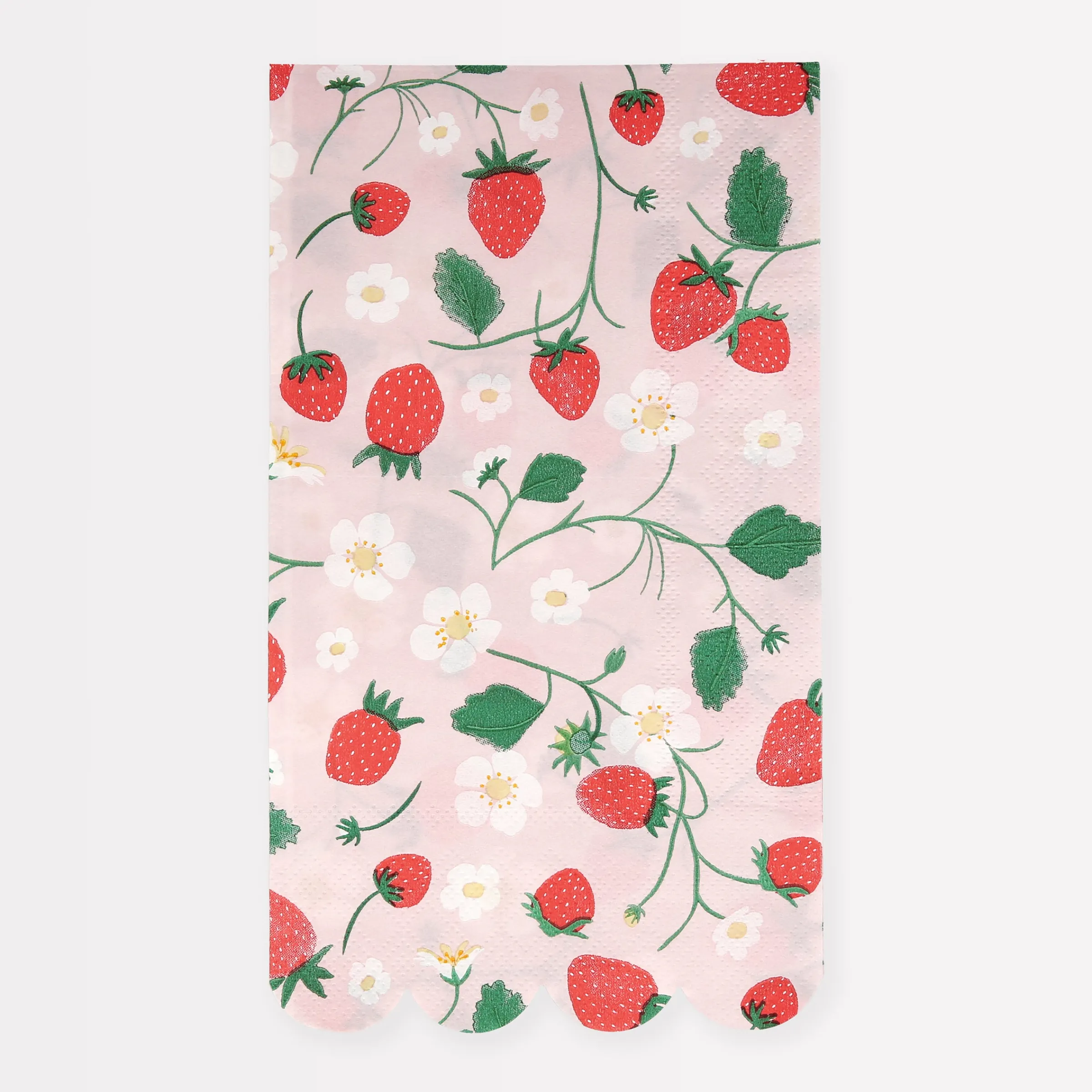 Strawberry Pattern Guest Towels (x 16)>Meri Meri Online