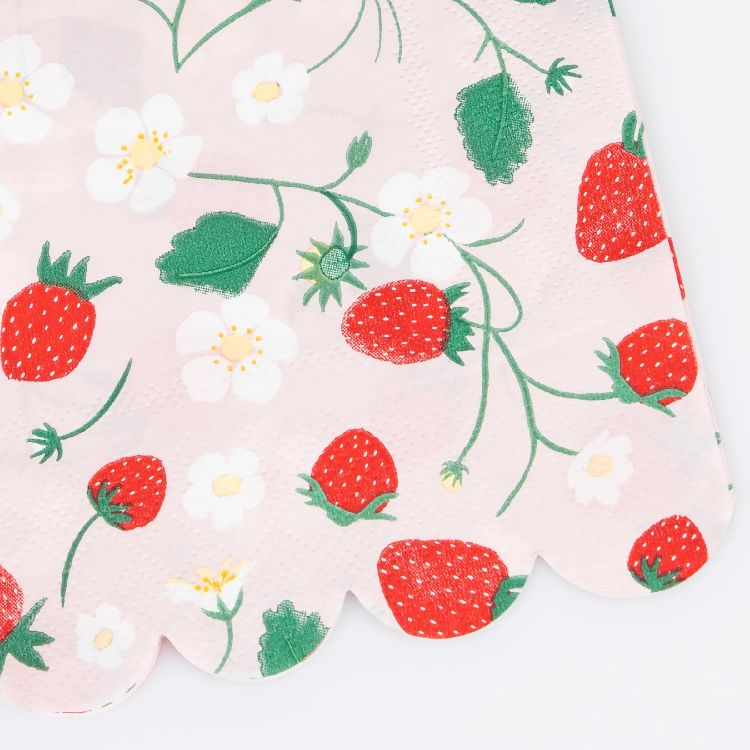 Strawberry Pattern Guest Towels (x 16)>Meri Meri Online