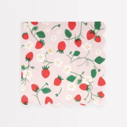 Strawberry Pattern Large Napkins (x 16)>Meri Meri Fashion