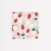 Strawberry Pattern Small Napkins (x 16)>Meri Meri Fashion