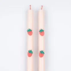 Strawberry Table Candles (x 2)><noscript><img width=
