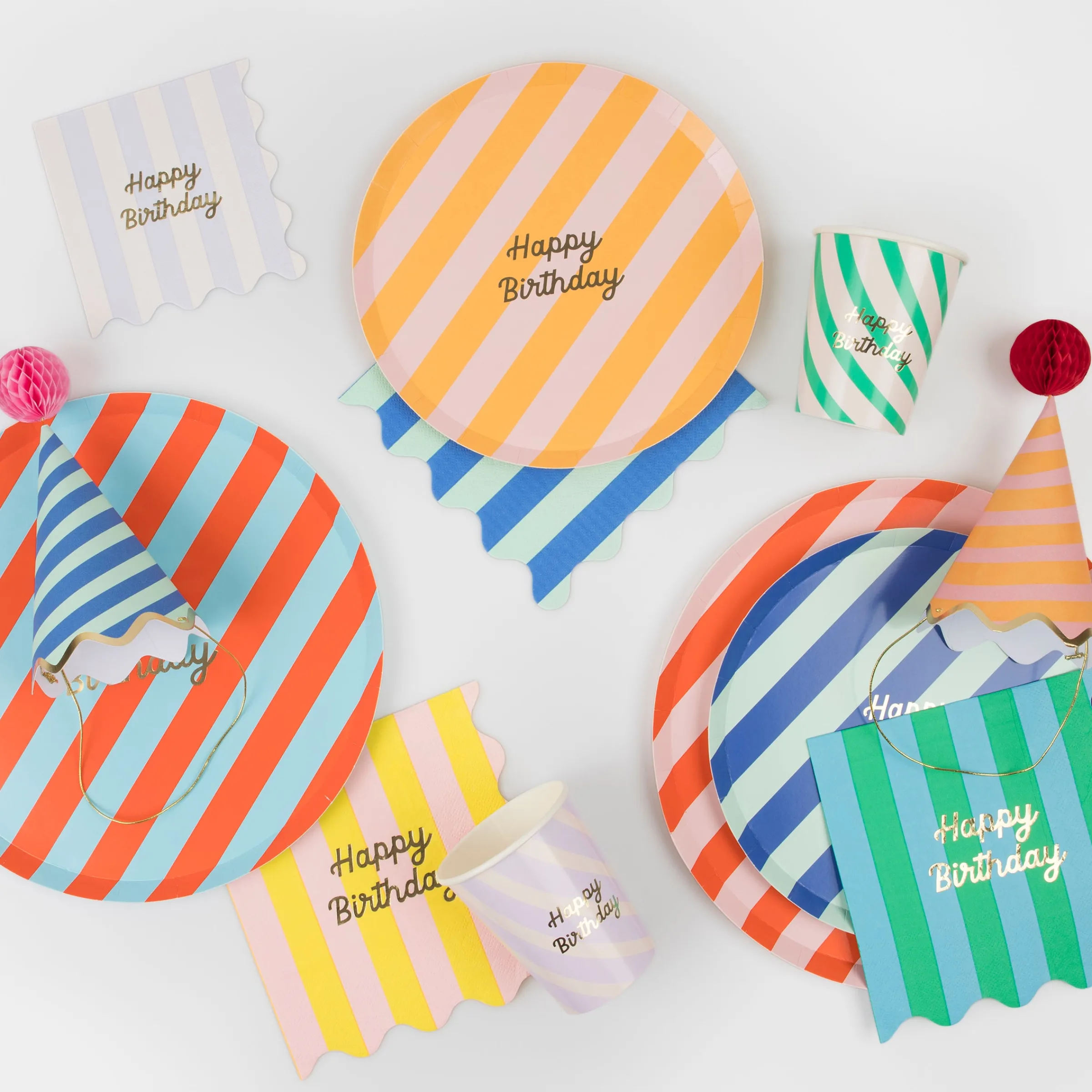 Stripe Party Bags (x 8)>Meri Meri New