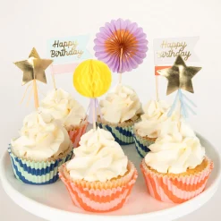 Stripe Party Cupcake Kit (x 24 toppers)>Meri Meri New