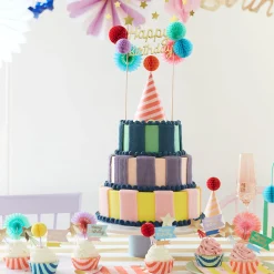 Stripe Party Cupcake Kit (x 24 toppers)>Meri Meri New