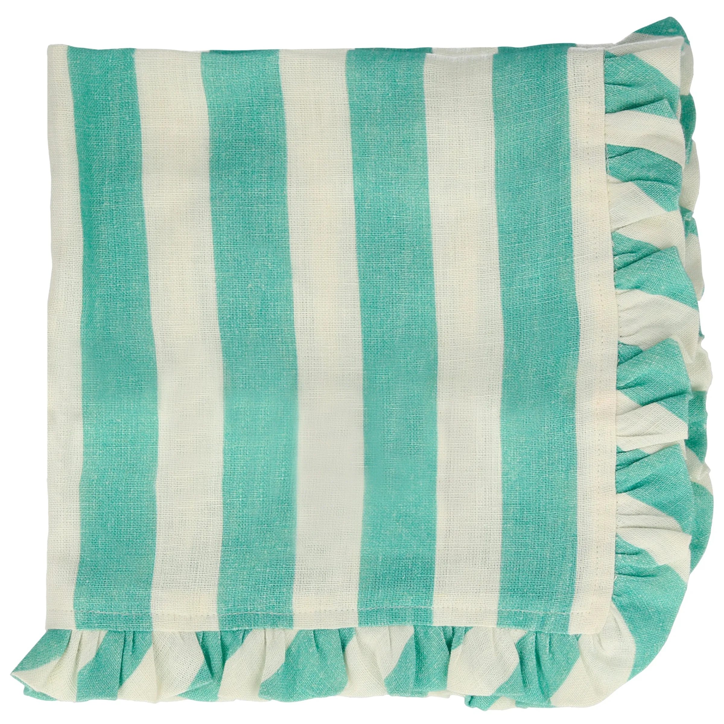 Stripe Ruffle Fabric Napkins (x 4)>Meri Meri Clearance
