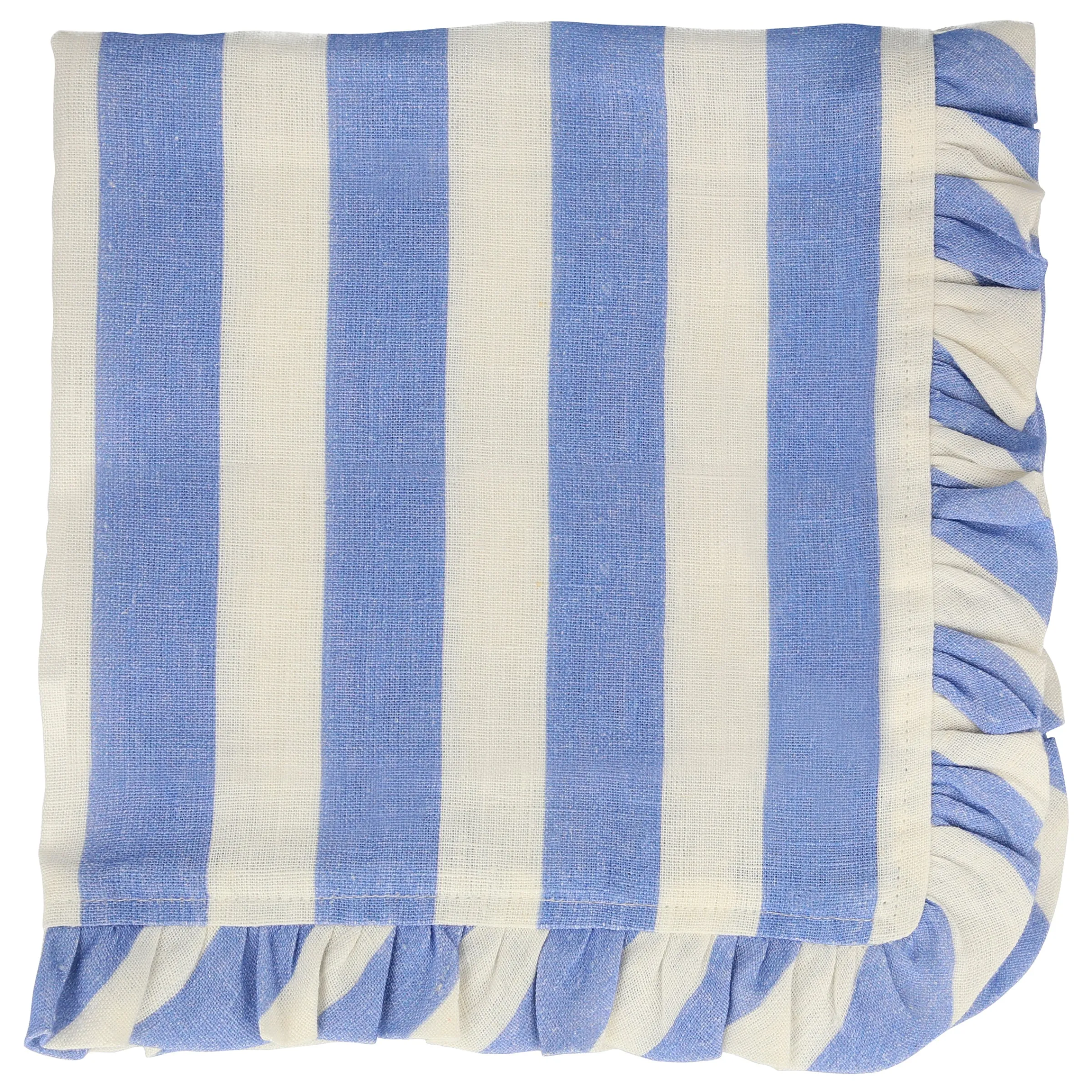 Stripe Ruffle Fabric Napkins (x 4)>Meri Meri Clearance