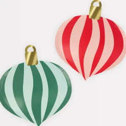 Striped Ornament Plates (x 8)>Meri Meri New