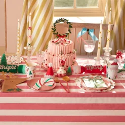 Stripy Candy Cane Napkins (x 16)>Meri Meri Hot