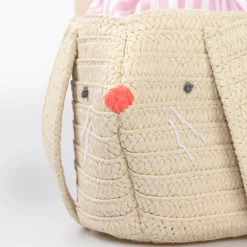 Stripy Ear Bunny Basket Bag><noscript><img width=