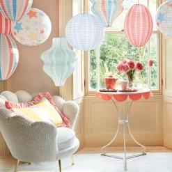 Stripy Lanterns (x 3)>Meri Meri Fashion