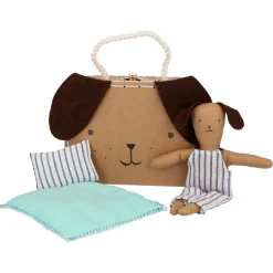 Stripy Puppy Mini Suitcase Doll>Meri Meri Online