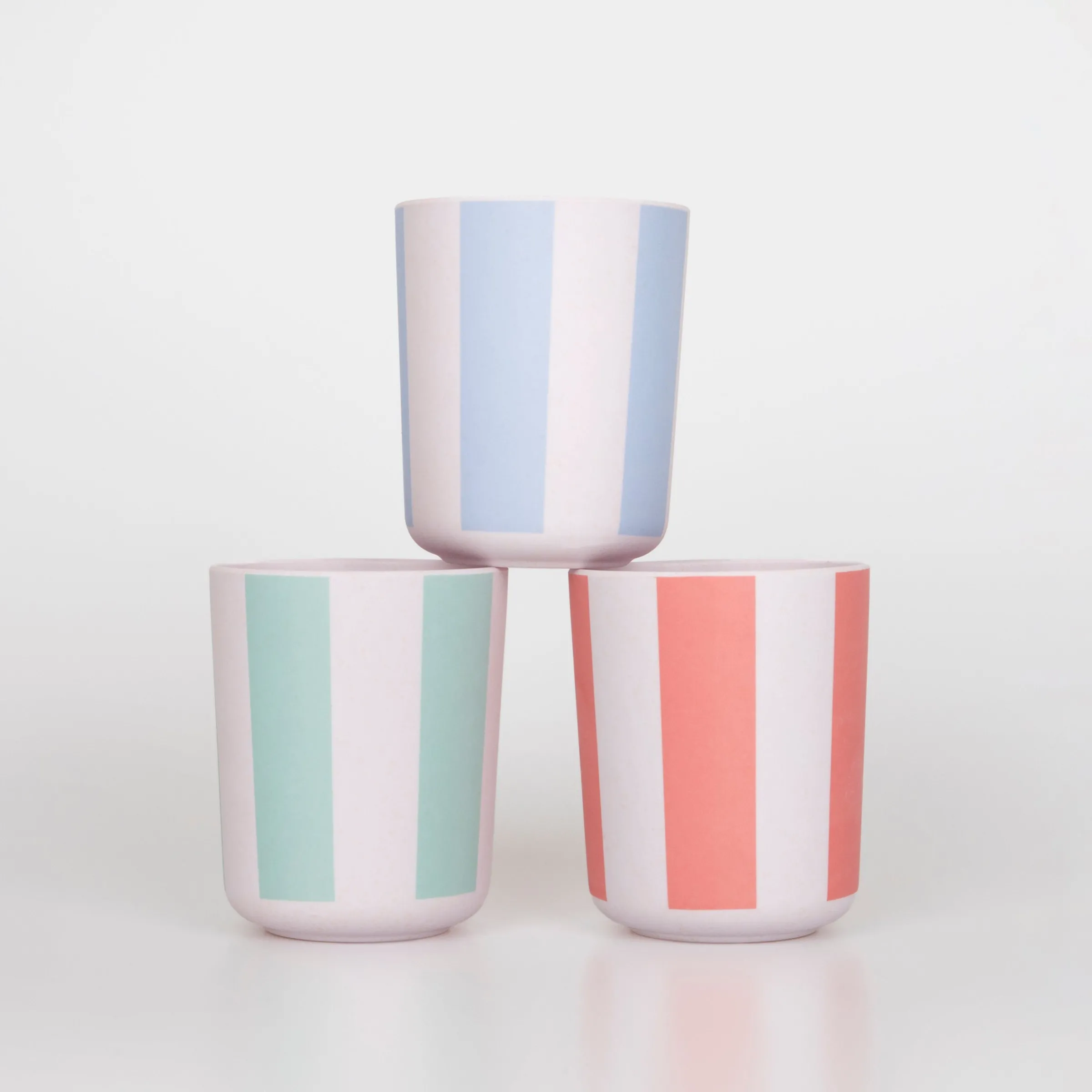 Stripy Reusable Bamboo Cups (x 6)>Meri Meri Sale