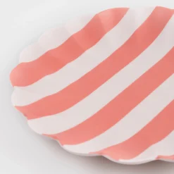 Stripy Reusable Bamboo Large Plates (x 6)><noscript><img width=