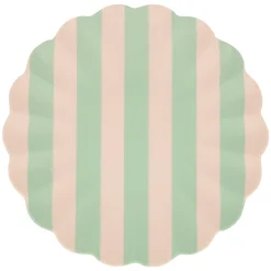 Stripy Reusable Bamboo Large Plates (x 6)><noscript><img width=
