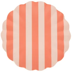 Stripy Reusable Bamboo Large Plates (x 6)><noscript><img width=