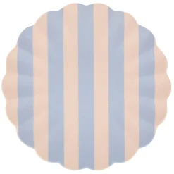 Stripy Reusable Bamboo Large Plates (x 6)><noscript><img width=