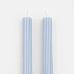Summer Sky Blue Table Candles (x 2)><noscript><img width=