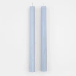 Summer Sky Blue Table Candles (x 2)><noscript><img width=