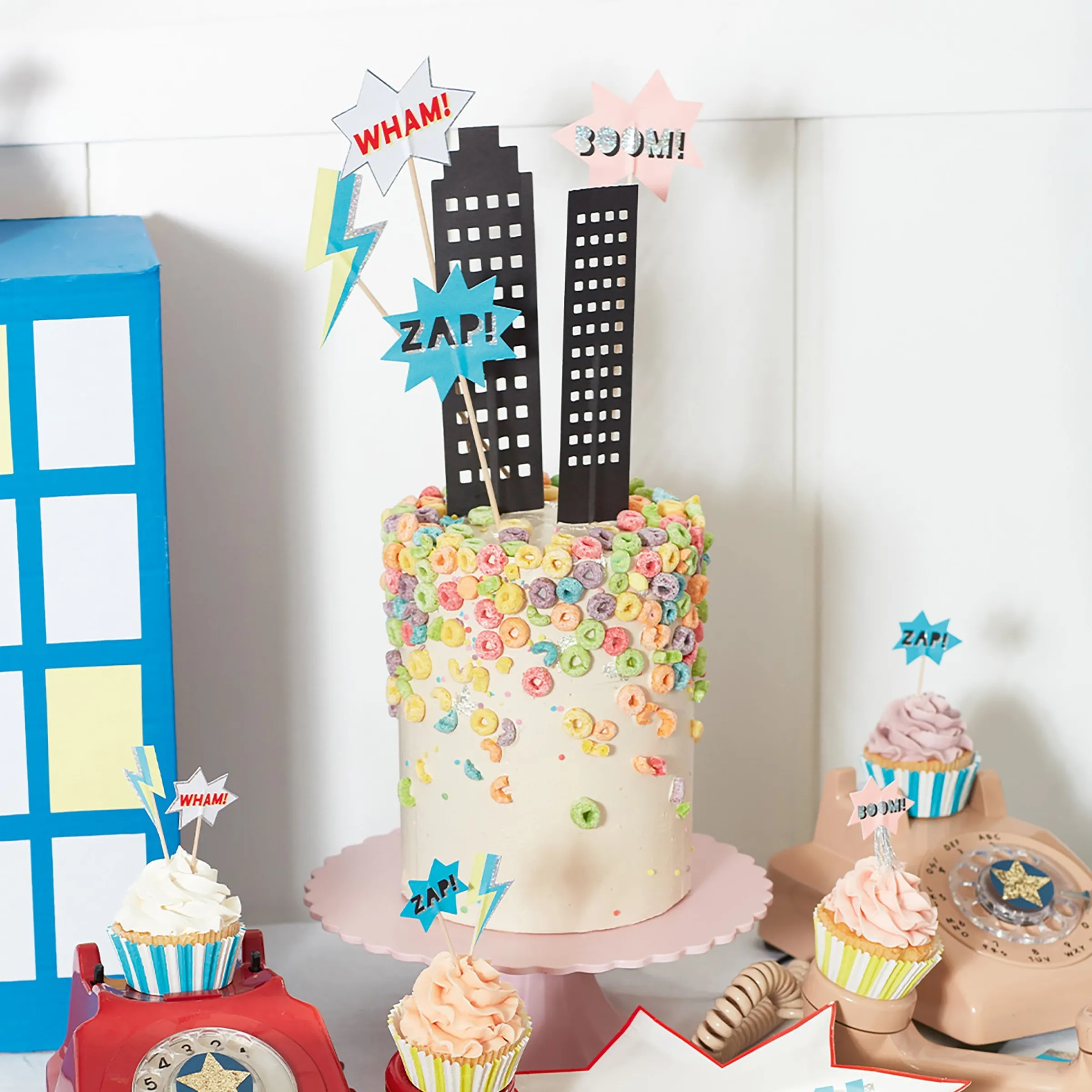 Superhero Cake Topper (x 6)>Meri Meri Online
