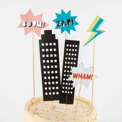 Superhero Cake Topper (x 6)><noscript><img width=