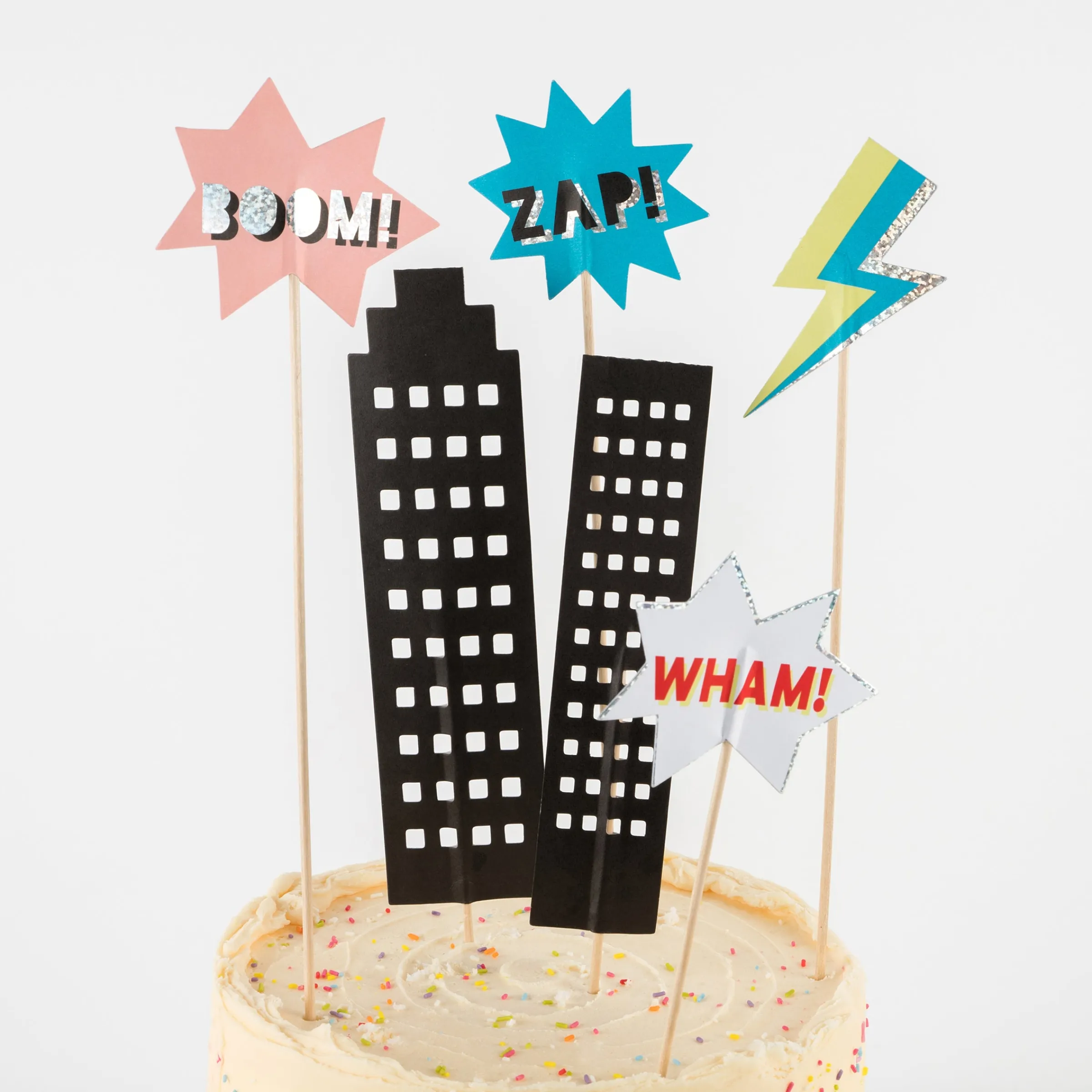 Superhero Cake Topper (x 6)>Meri Meri Online