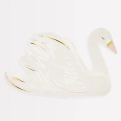 Swan Shaped Plates (x 8)>Meri Meri Hot