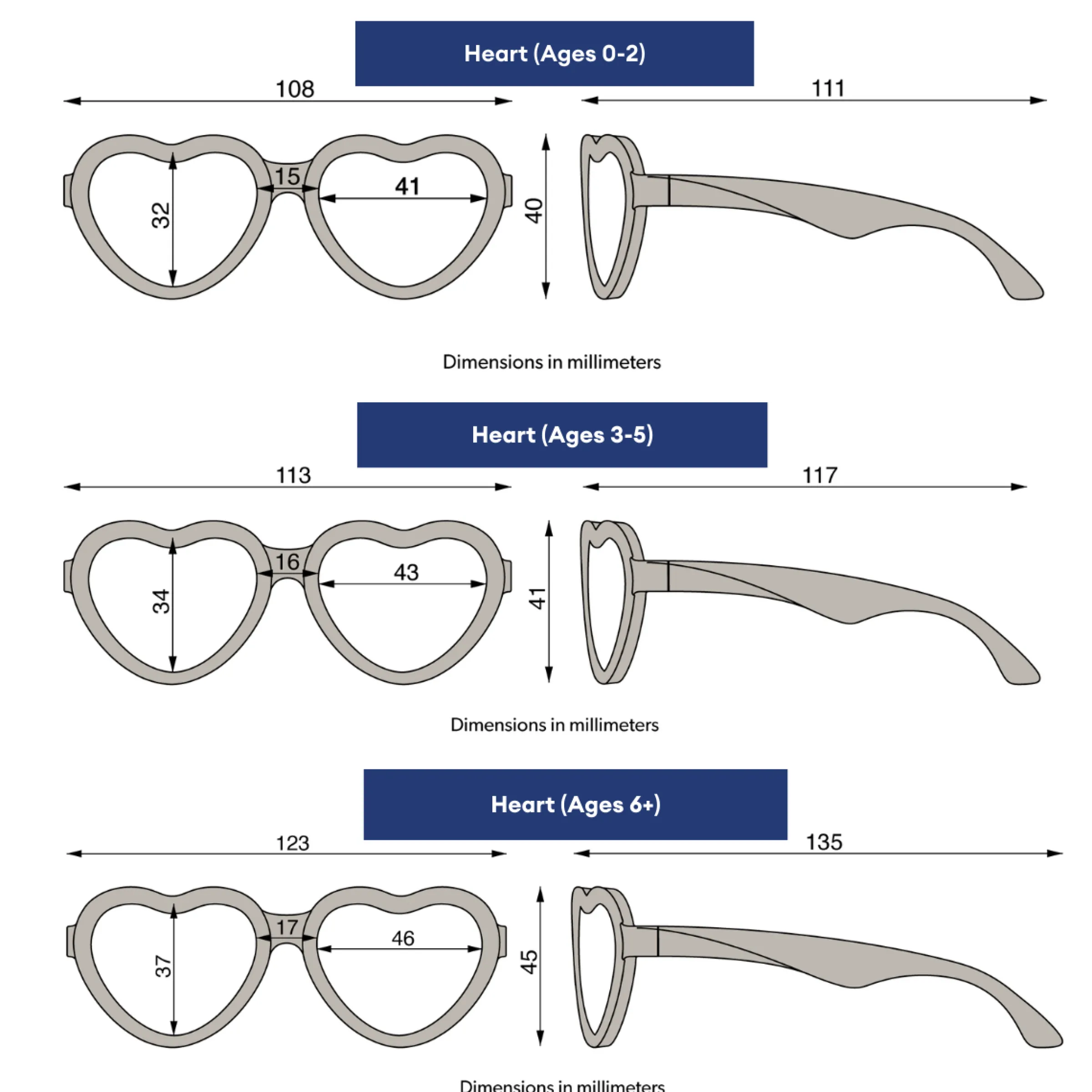 Sweet Cream Heart Mirrored Lense Sunglasses>Meri Meri Outlet