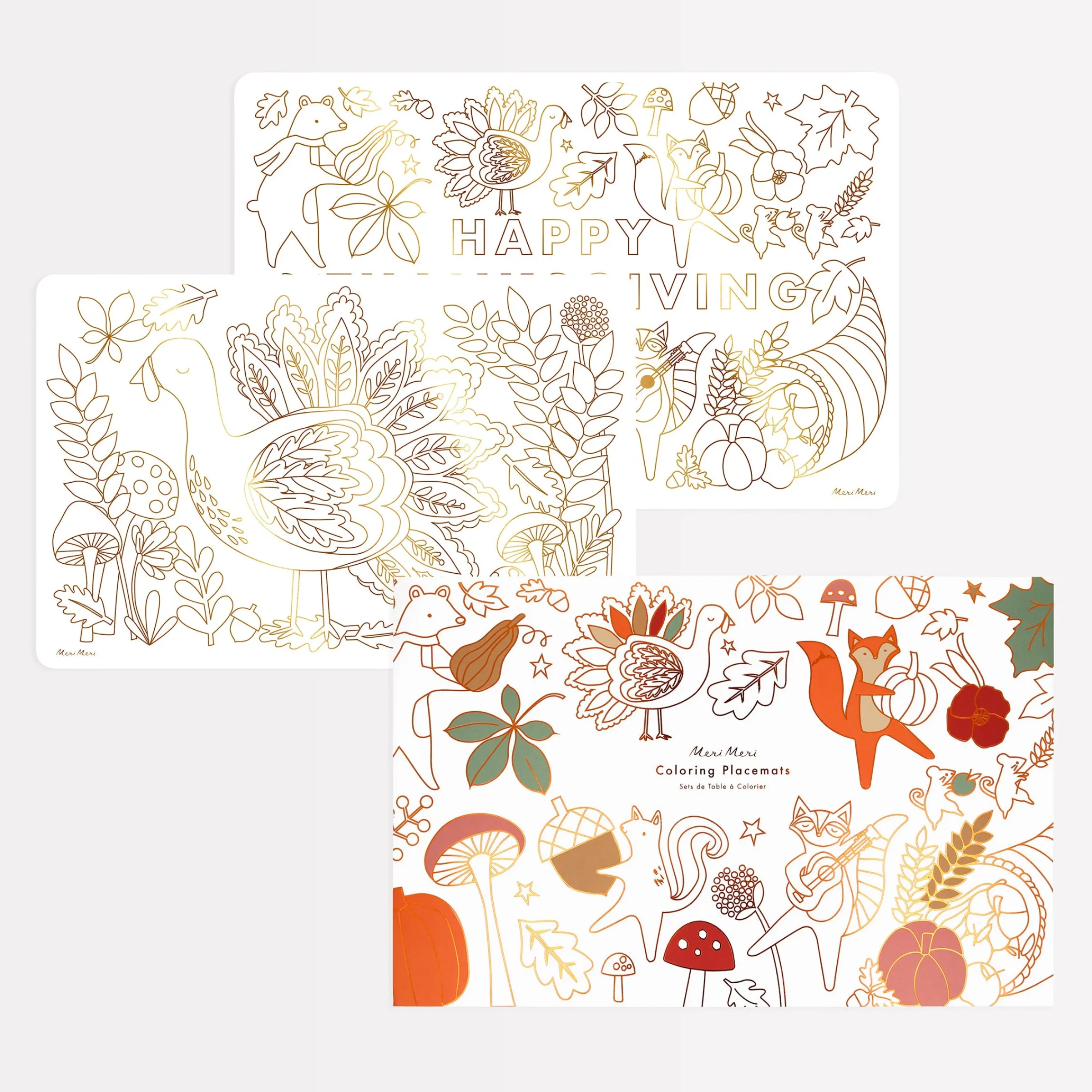 Thanksgiving Coloring Placemats (x 8)>Meri Meri Hot