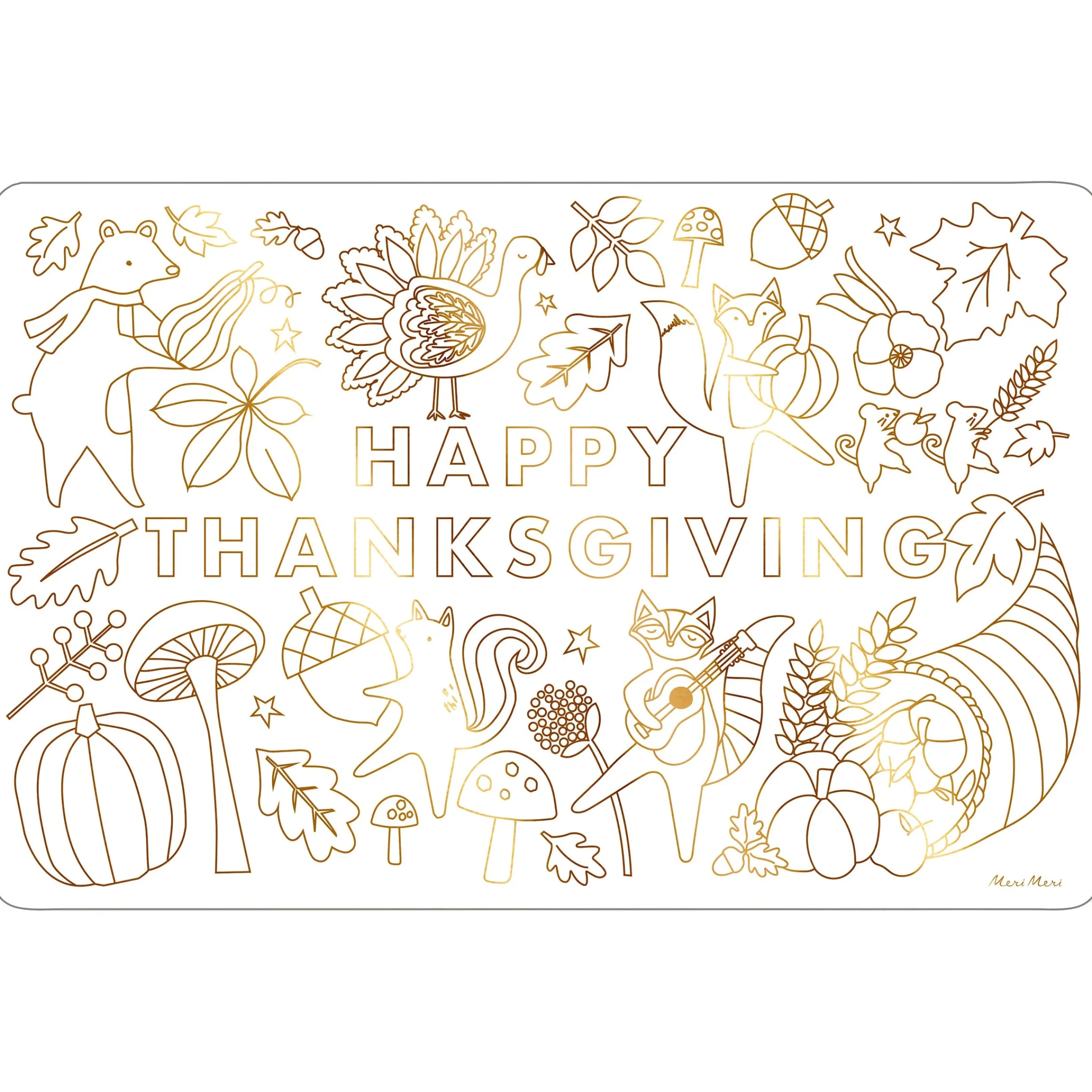 Thanksgiving Coloring Placemats (x 8)>Meri Meri Hot