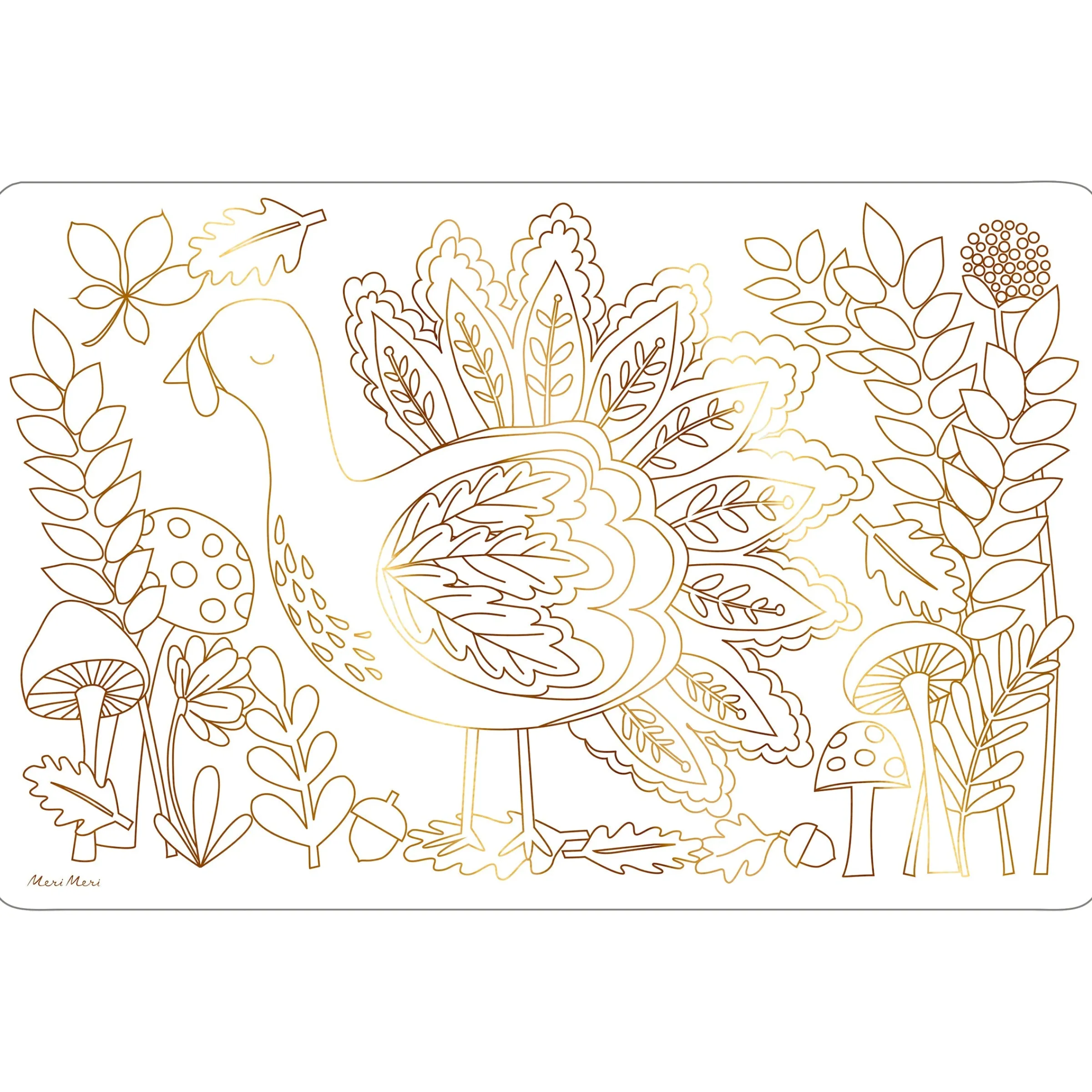 Thanksgiving Coloring Placemats (x 8)>Meri Meri Hot