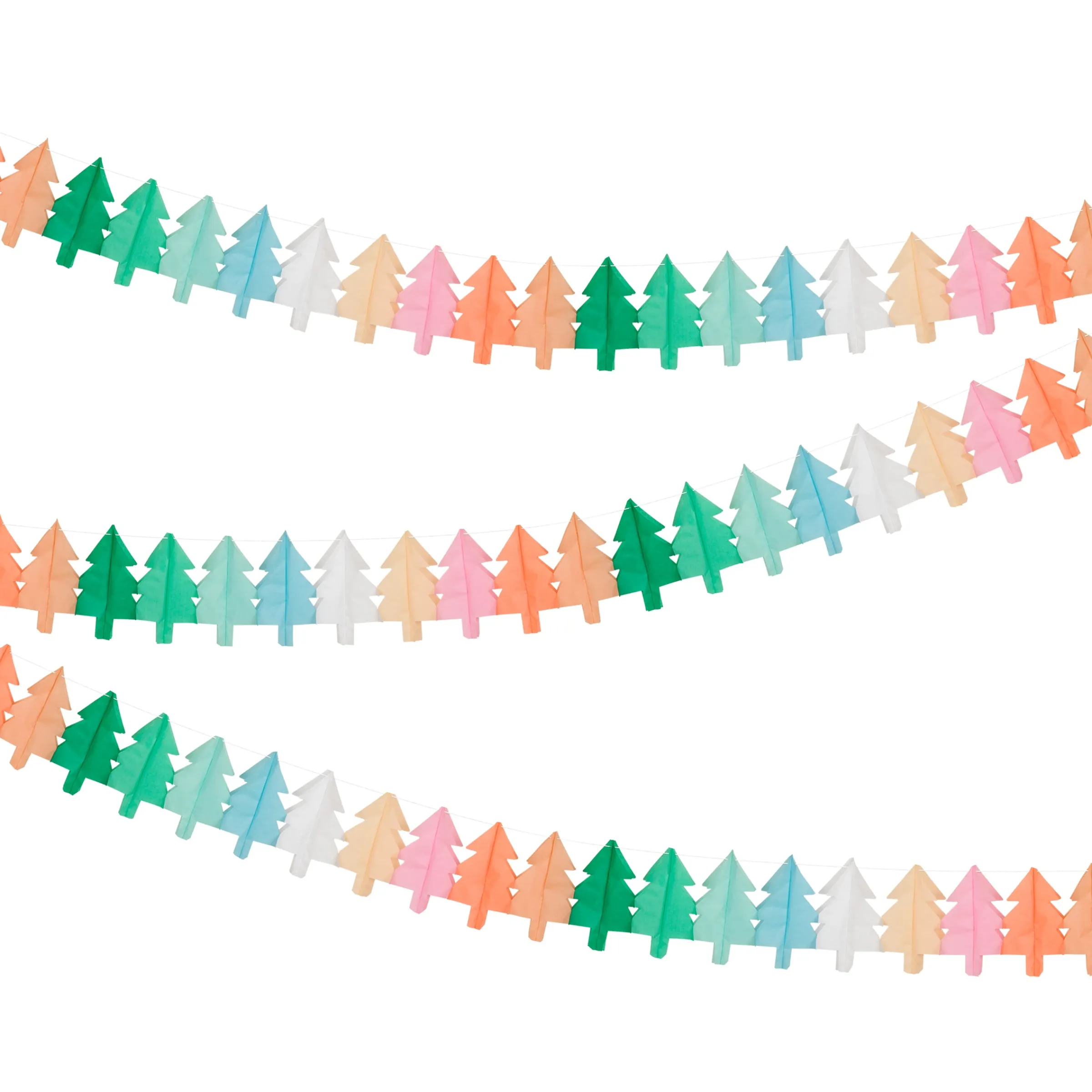 Tissue Paper Christmas Tree Garland Set>Meri Meri Clearance