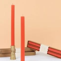 Tomato Red Table Candles (x 2)>Meri Meri Clearance