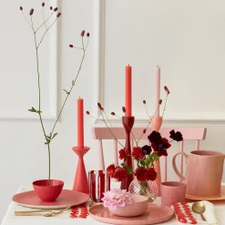 Tomato Red Table Candles (x 2)>Meri Meri Clearance