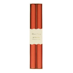 Tomato Red Table Candles (x 2)><noscript><img width=