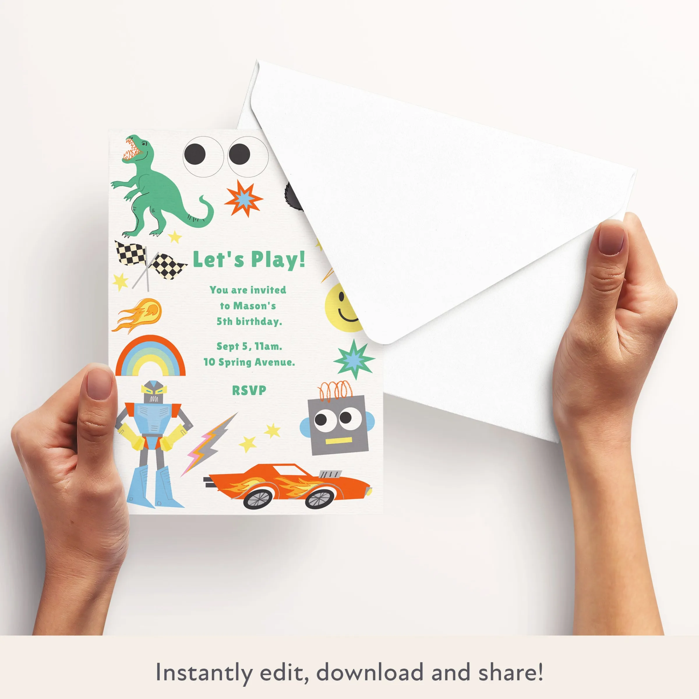 Toybox Download & Print Invitation>Meri Meri Clearance