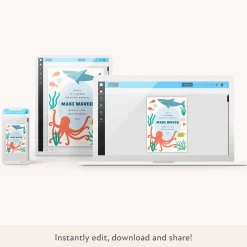 Under The Sea Download & Print Invitation>Meri Meri Best