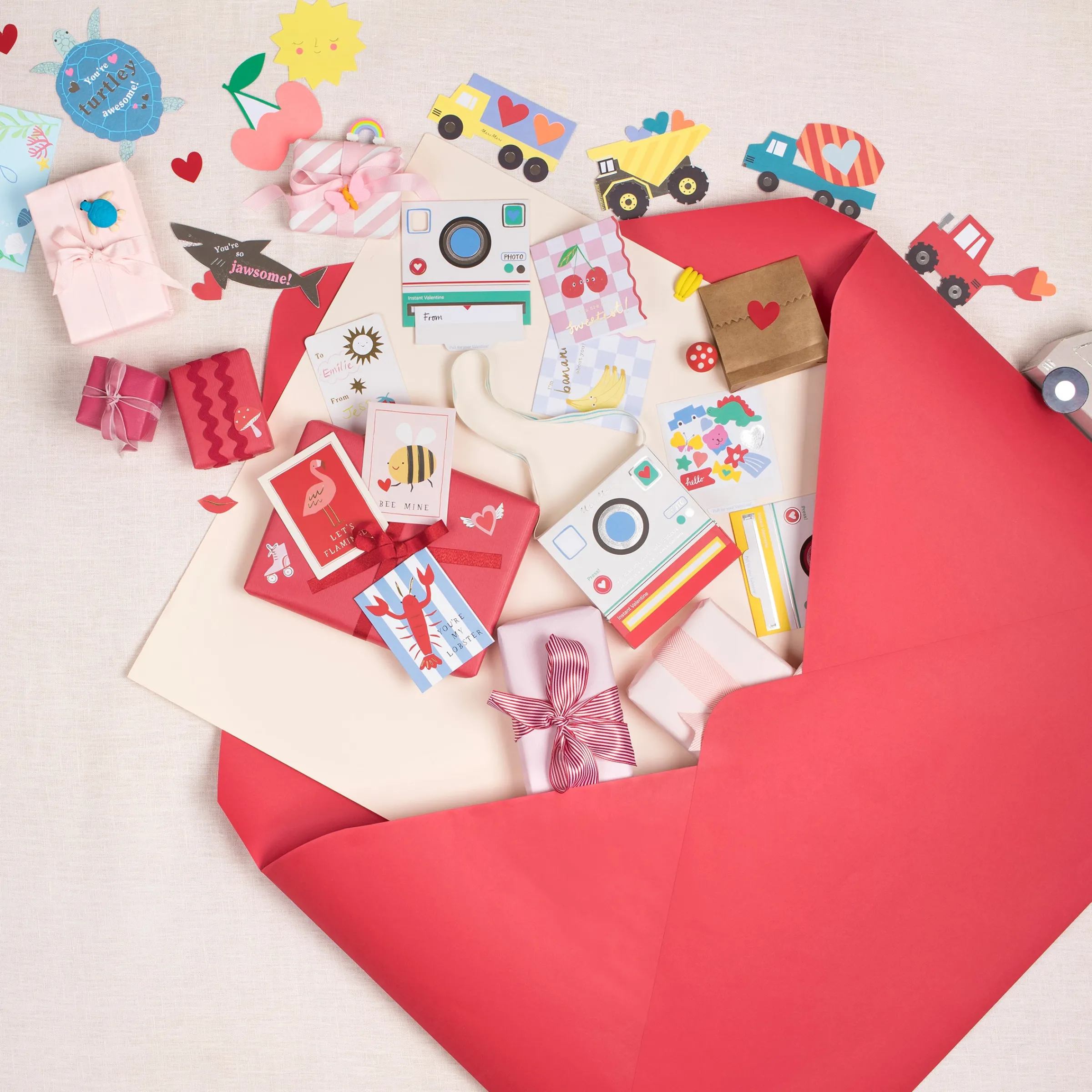 Under The Sea Kids Valentine's Cards & Erasers Set (x 12)>Meri Meri Sale