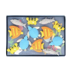 Under The Sea Kids Valentine's Cards & Erasers Set (x 12)><noscript><img width=